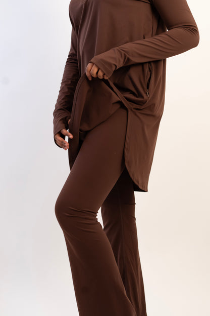 Brown Essential Zip Top