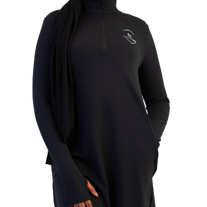 Core Zip Top - Black
