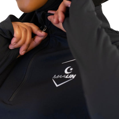 Core Zip Top - Black