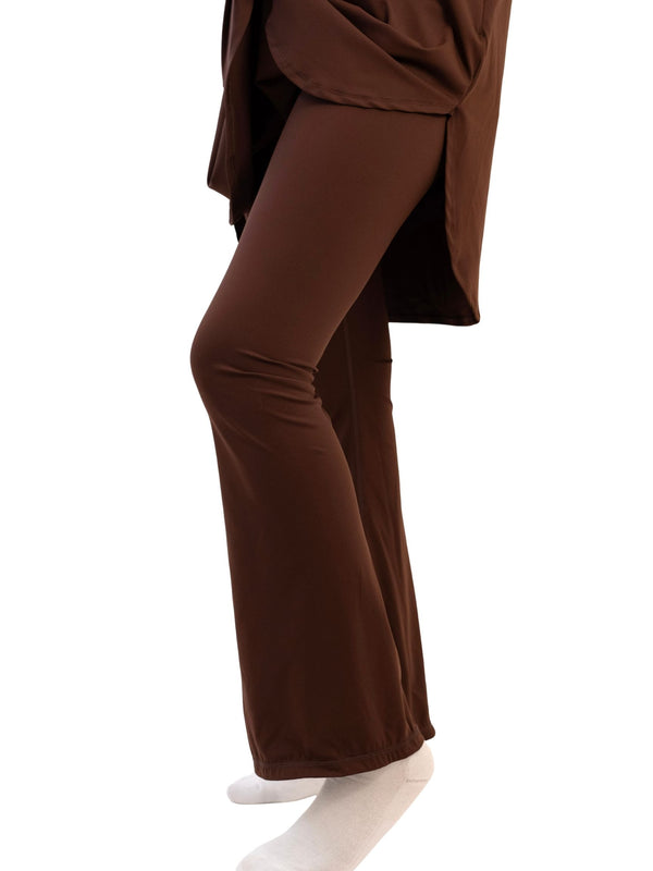 Flared Leggings - Brown