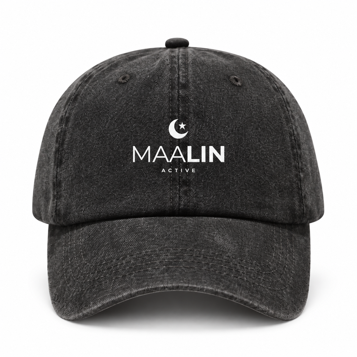 MAALIN Washed Cap - Charcoal