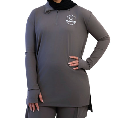 Softform Sculpted Tunic Top - Grey