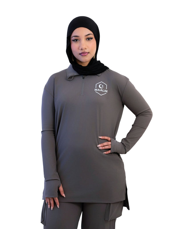 Softform Sculpted Tunic Top - Grey