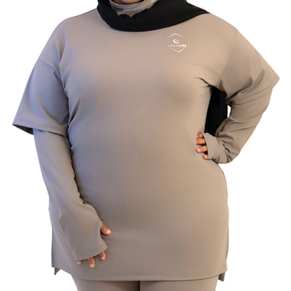 Everyday Oversized Tee - Taupe Grey
